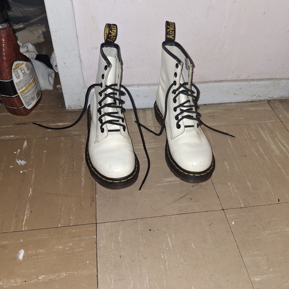 Dr. Martens White Lace Up Boots - Picture 3 of 3